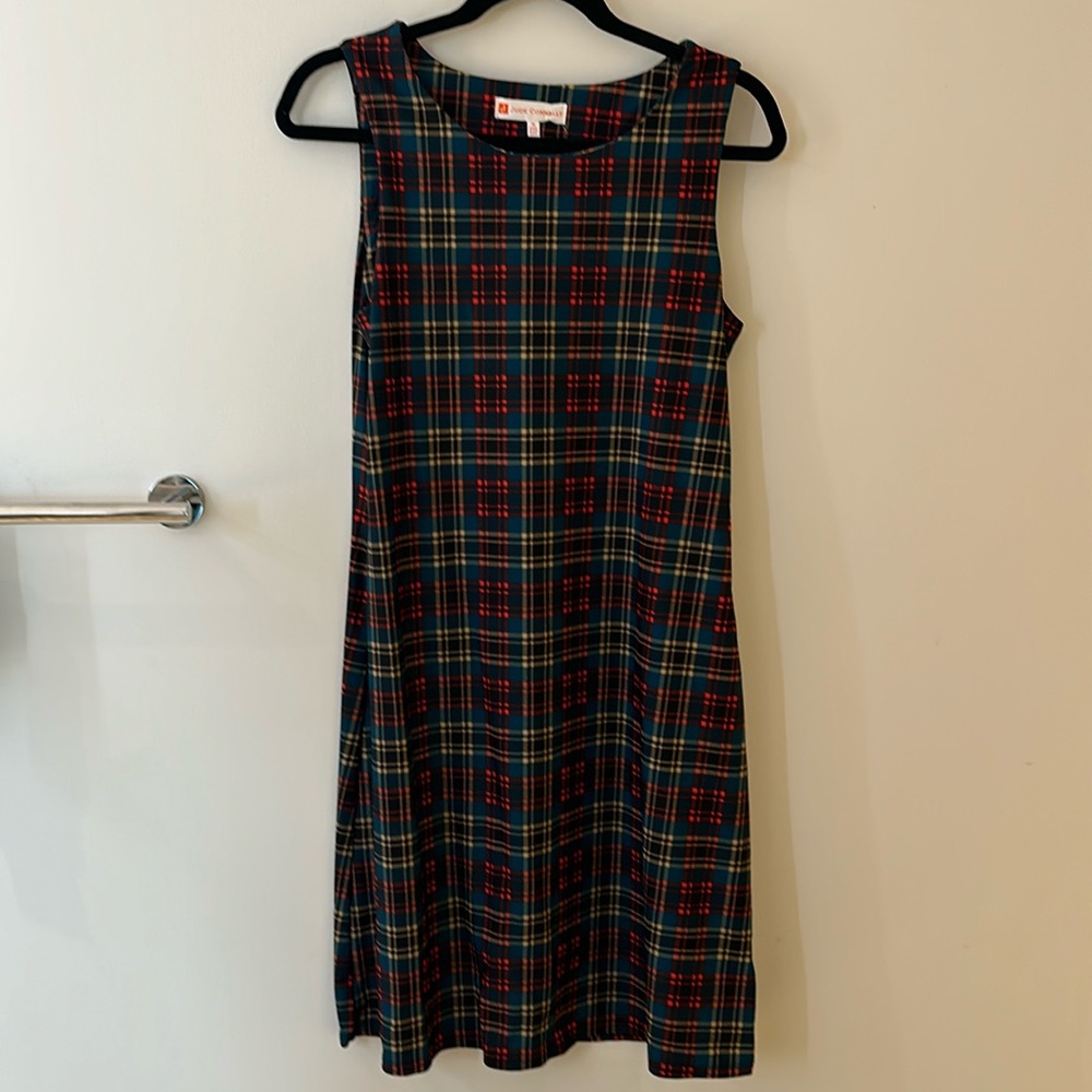 Jude Connally size M plaid print dress